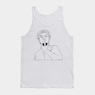 Greek statue scluptures illustration line art Tank Top